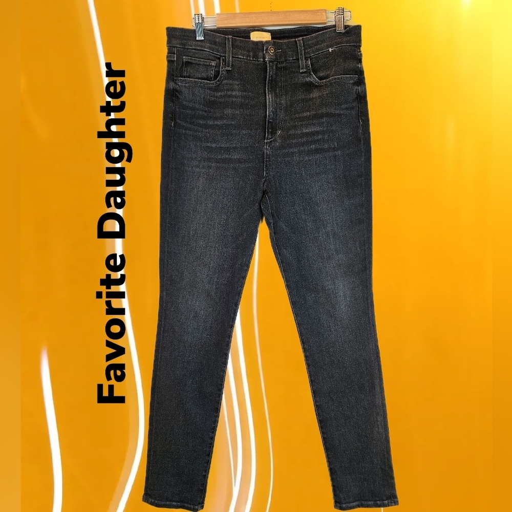 Favorite Daughter Skinny Jeans in Dark Wash Black Denim